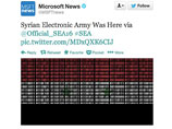   "  " (Syrian Electronic Army)      Microsoft    Twitter