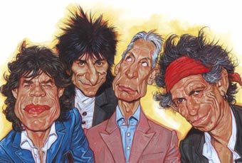 Rolling Stones,    karikaturmuseum.at