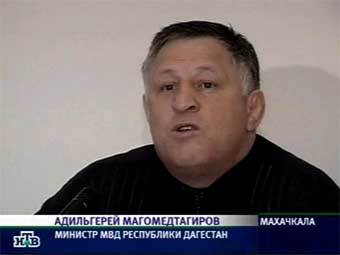 Глава МВД Дагестана Адильгерей Магомедтагиров. Кадр НТВ, архив Глава МВД Дагестана Адильгерей Магомедтагиров. Кадр НТВ, архив
