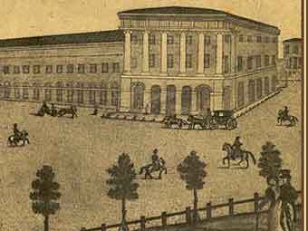 Дом купца Варгина, где открылся Малый театр в 1824 году. Иллюстрация с сайта maly.ru