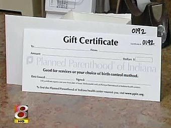 Подарочный сертификат PPIN. Кадр телеканала WISH TV 8 Подарочный сертификат PPIN. Кадр телеканала WISH TV 8