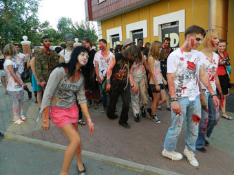 Парад зомби в Хабаровске. Фото с сайта newskhab.ru