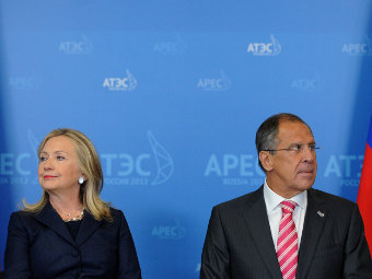 Хиллари Клинтон и Сергей Лавров. Фото РИА Новости, Алексей Филиппов